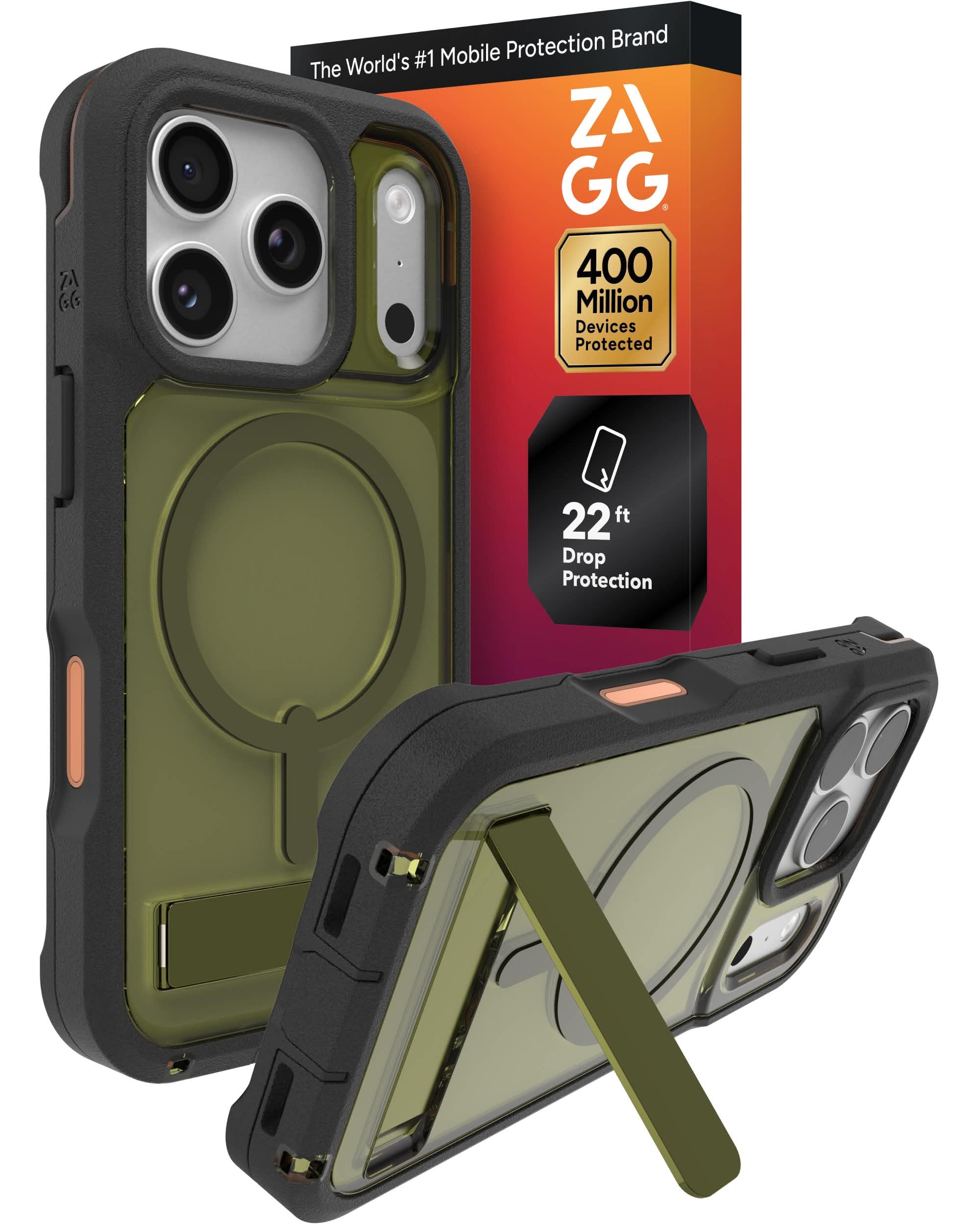 Amazon.com: ZAGG Rainier Case with Kickstand for iPhone 17 Pro
